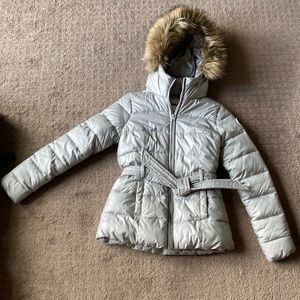 Abercrombie kids winter jacket. Silver, youth large.